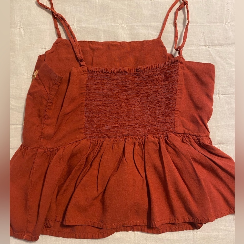 Embroidered Rust Top - Picture 4 of 4